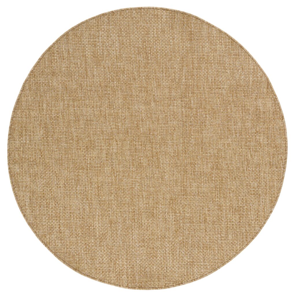 Covor de Exterior Yucana Rotund Bej