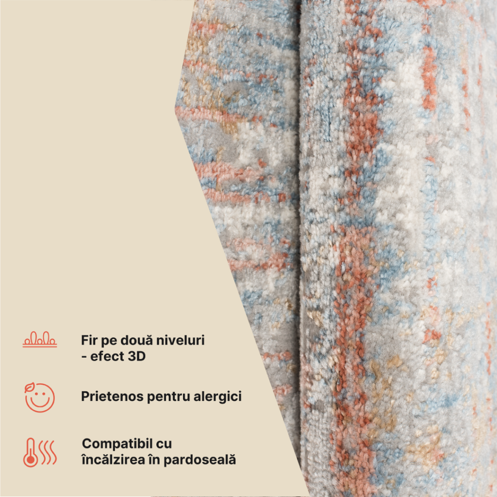 Covor Valley Gri Somon Abstract Linii