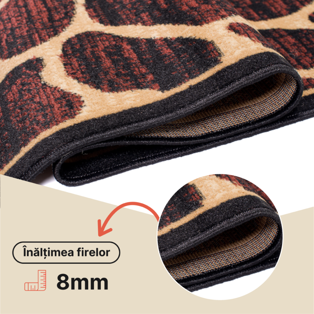 Covor Atlas Maro Bej Print Animal Girafă