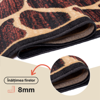 Covor Atlas Maro Bej Print Animal Girafă