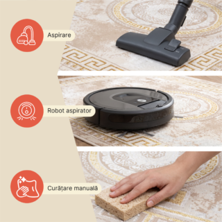 Covor Ares Auriu Bej Ornamente Medalion