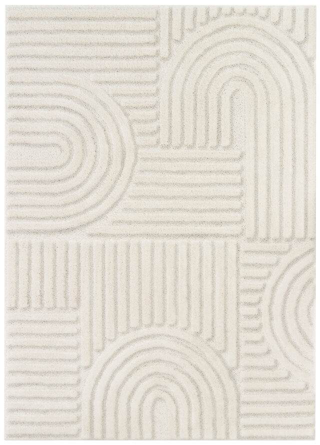 Covor Linea 3D Crem Patchwork