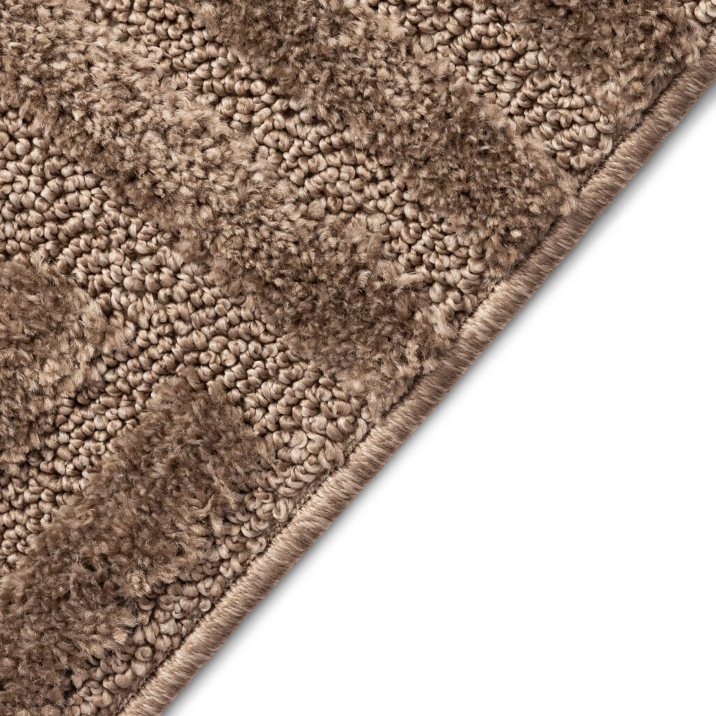 Covor Relievo 3D Taupe cu Dungi