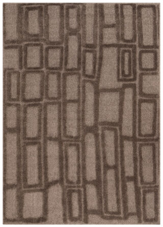 Covor Relievo 3D Taupe Geometric