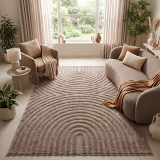 Covor Linea 3D Taupe Arcade