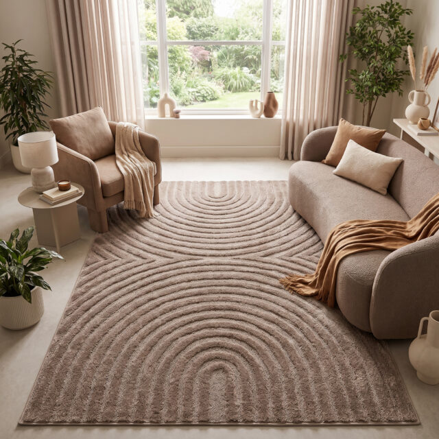 Covor Linea 3D Taupe Arcade