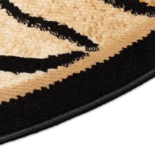 Covor Atlas Oval Negru Maro Print Animalier Safari