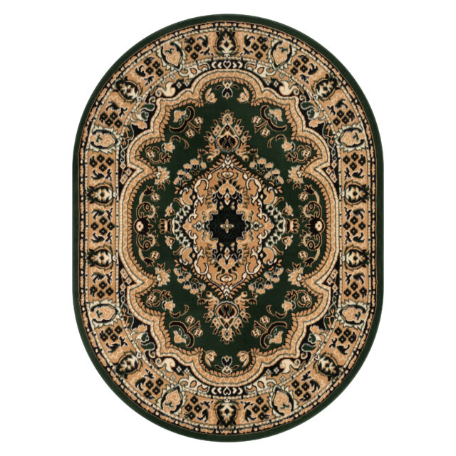Covor Atlas Oval Clasic Ornament Bej Verde