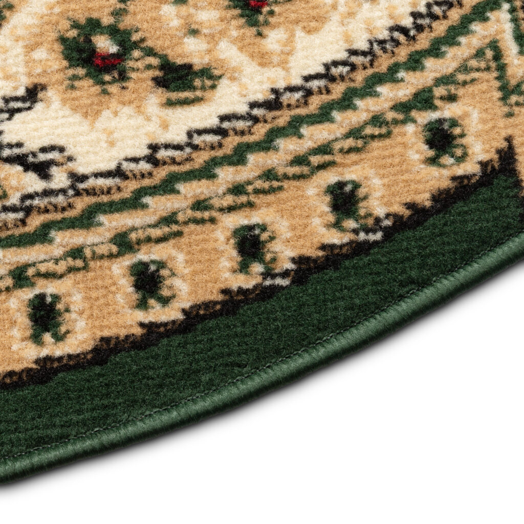 Covor Atlas Oval Clasic Ornament Verde Bej