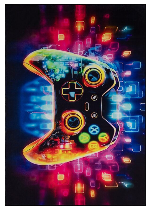 Covor Cosmo Game Controller Neon Antiderapant