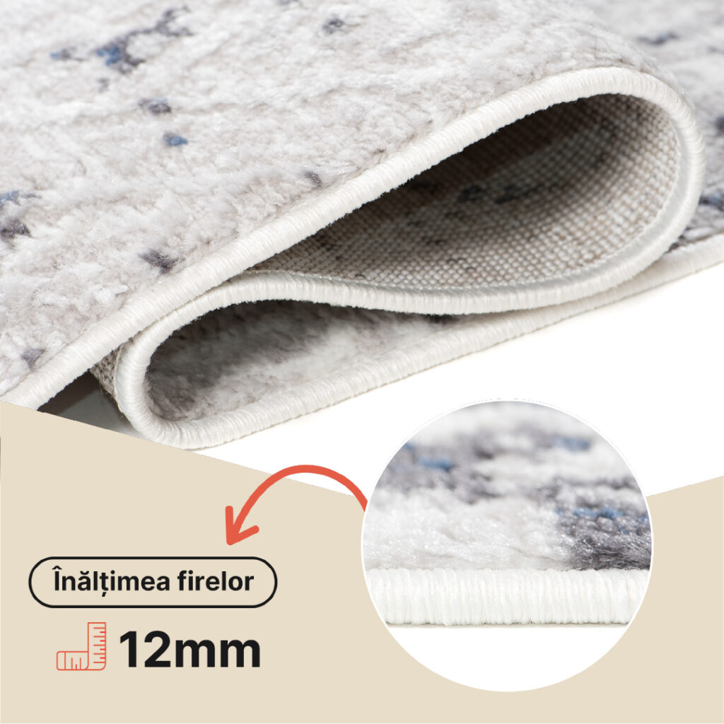 Covor Sky Albastru Crem Vintage Diamante